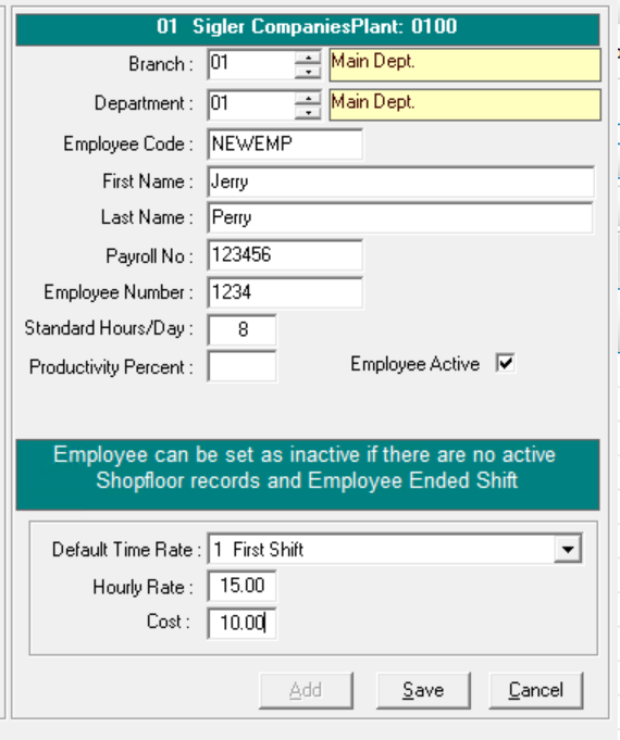 How to Add a New Employee to Master File Employees Table in PrintStream